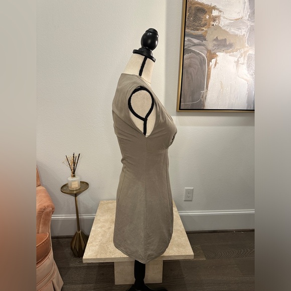 Zara Army Green Knot Front Mini Dress | Size XS - Picture 6 of 8